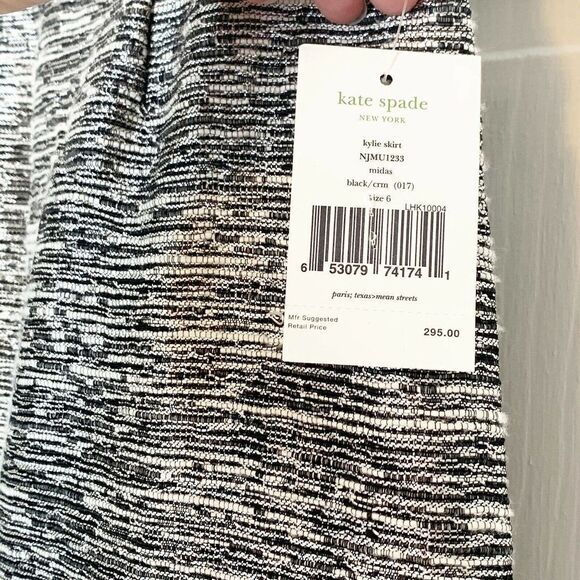 Kate Spade New York Kylie Skirt Black Silver Cream - Picture 5 of 11